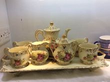 famous brand bone china coffee set tea set Flowers European Luxury Retro Porcelain set tea Gift