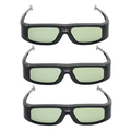 MAHA 3 2 Pcs 144Hz Rechargeable 3D DLP Link Projector Universal Active Shutter Glasses Black