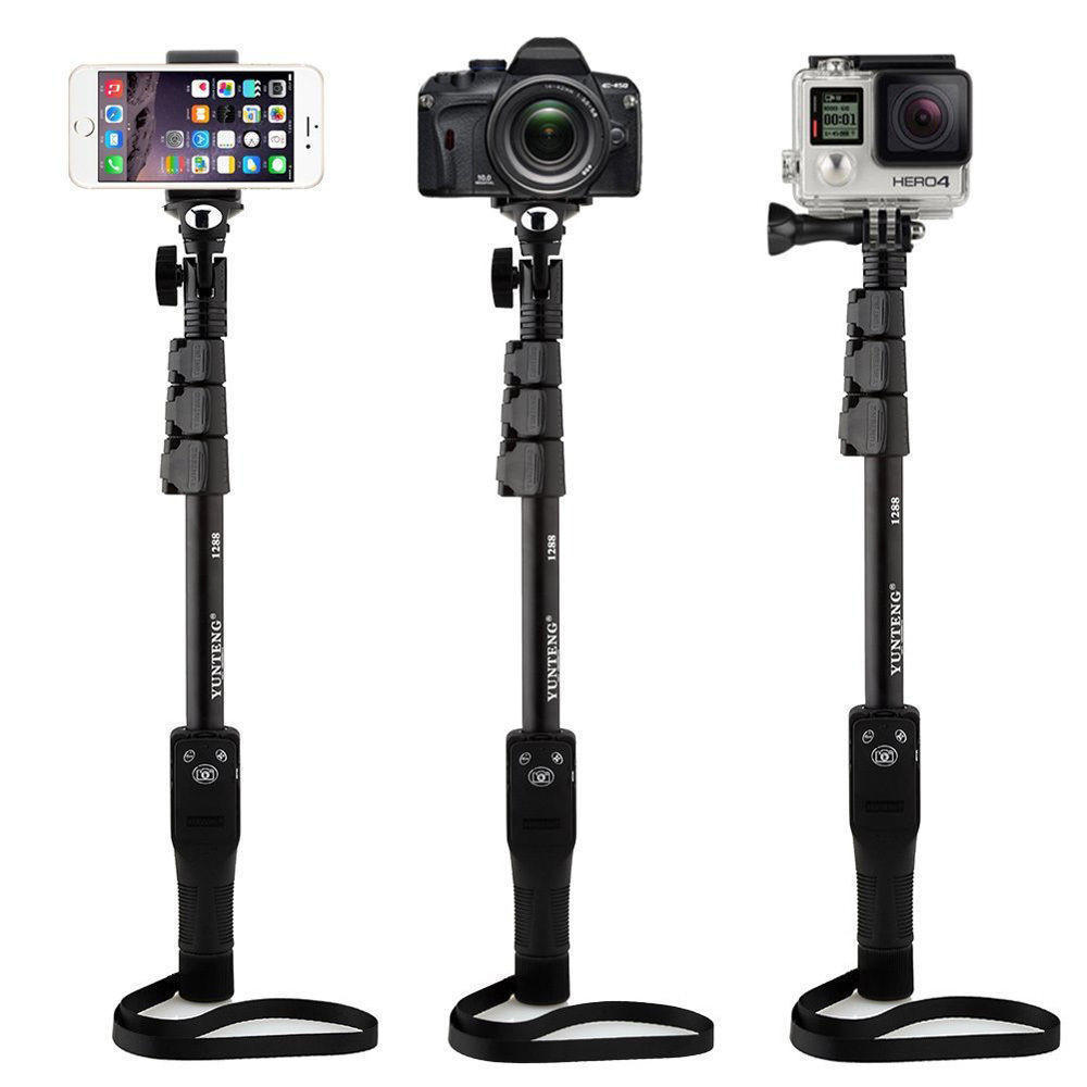 luetooth Remote Shutter Extendable Selfie Stick Monopod For iPhone