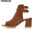 Soft Genuine Leather Ankle Boots Black Blue Size 8 Sexy Fashion High