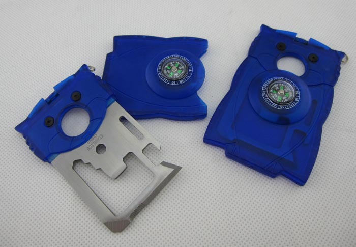 Multifunctional Rescue Tools Outdoor Survival Knife Card For Camping Hiking Fishing With Compass Corkscrew Wrench ect