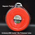 2 4mm 0 095 X 1LB Twist Square Brush Cutter Strimmer Trimmer Nylon Line Wire