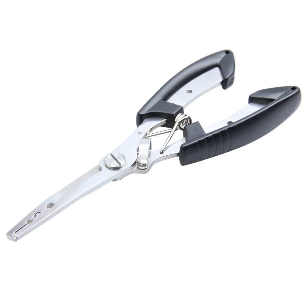 Fishing Pliers Scissors Line Cutter Remove Hook Tackle Stainless Steel Tool H1E1