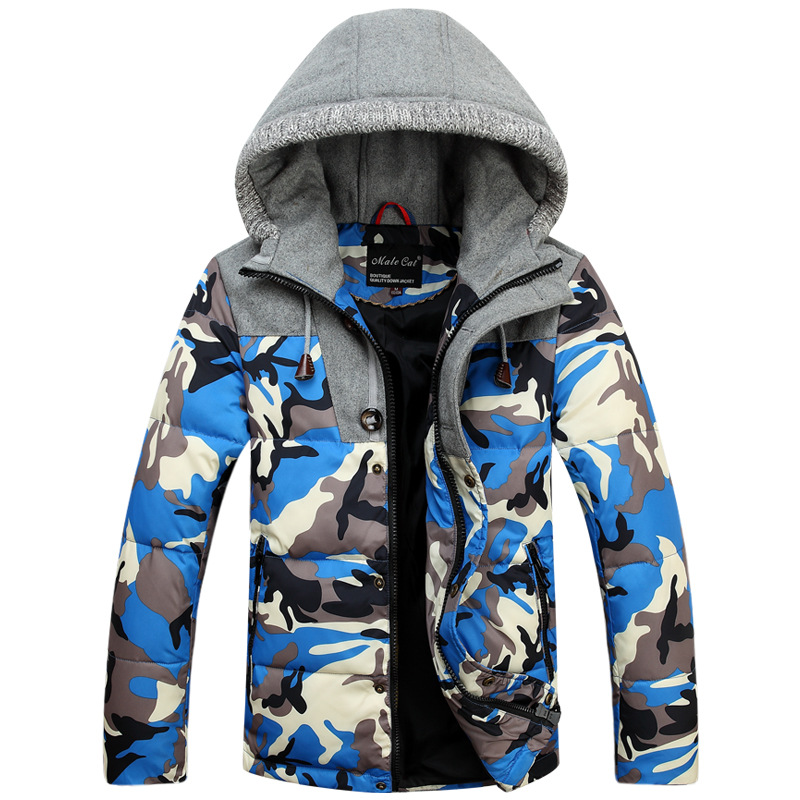 Фотография The New 2015 Men Down Jacket Upscale Men Down Jacket Camouflage Cultivate One