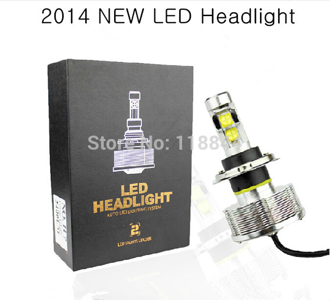 1 Pair CREE 60W 5600LM 6500K H4 Hi Lo Car LED Headlight Kit DRL Fog Headlamp Bulb xenon hid Free Shipping