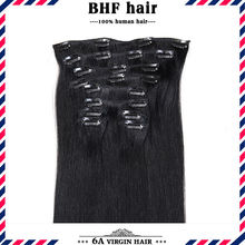 2015 Hot Sell Clip In Straight Hair Brazilian Virgin Clip In Hair Extensions Full Head Clip