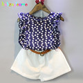 2016 Summer Toddler Girl Clothing Set Fashion Kids Tracksuit Flower Sleeveless Vest Shorts 2pcs Baby Clothes