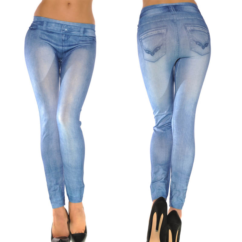 Women Girl Skinny Jeggings Stretchy Pants Leggings Jeans Pencil Tight Trousers G