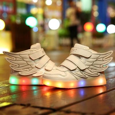 Children Shoes With Light Up Sneakers For Kids USB Charging Sole Luminous Sneakers Led Shoes Girls Boys Light Shoes With Wings
