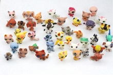 lps toy Anime pet shop pokemon Cute Cat Dog Elephant Lizard Animals pokemon kids toy 4