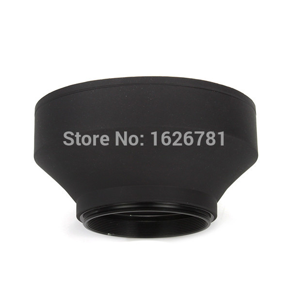 72mm 3-Stage Collapsible 3in1 Rubber Lens Hood Suit for Canon Nikon Pentax Camera
