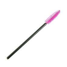 100pcs lot Hot Pink Synthetic Fiber One Off Disposable Eyelash Brush Mascara Applicator Wand Cosmetic Makeup