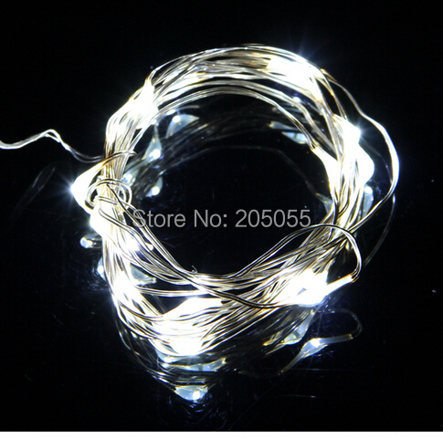 5PCS/LOT Cooper wire string light 4M 40Led Ultra thin Battery Operate Fairy Moon lights ...