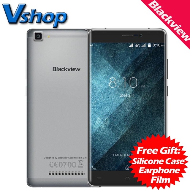 Оригинал Blackview A8 Макс 4 Г Мобильный Телефон Android 6.0 2 ГБ RAM 16 ГБ ROM Quad Core 720 P 8MP Камера Dual SIM 5.5 дюймов Сотовый Телефон смартфон