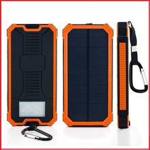 15000mah Solar Phone Charger Mini Lamps Portable Outdoor Solar Power Bank Dual USB Battery Charger External Backup Power Pack