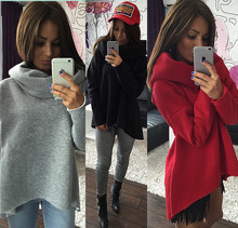 S-XL Christmas clothes 2015 New Arrival Women Winter Hoodies Scarf Collar Long Sleeve Fashion Casual Style Autumn Sweatshirts