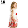 S K High end Clothing 2016 European style Kids Clothes Irregular Hem Princess Dress for Girls