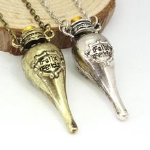 free shipping Hot Sale Harry Potter  Felix Felicis Potion bottle necklace Movie Jewelry Fashion Jewelry
