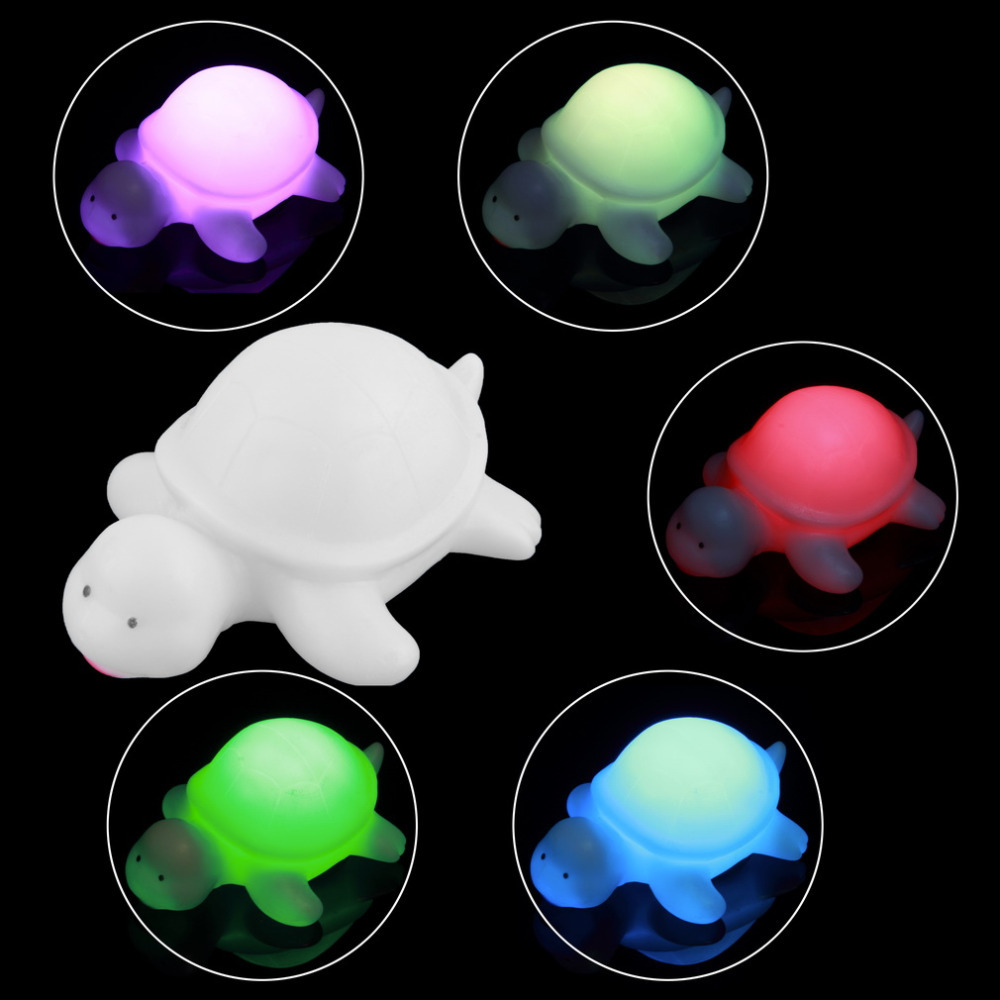 1pcs Hot Worldwide Novelty Cute Off White Multi-Color Change LED Light Turtle Mood Lamp Night Light Glow