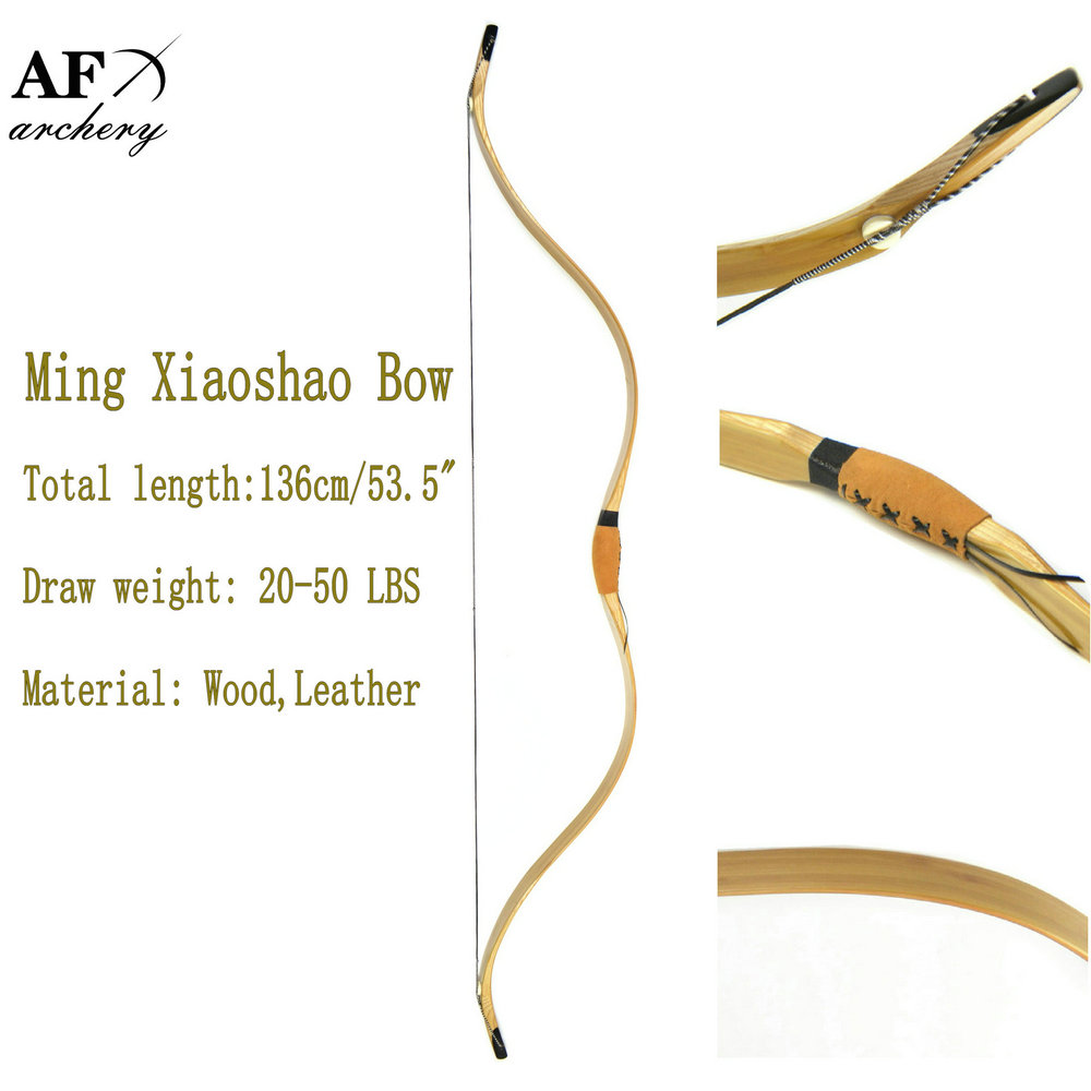 Ming Bow and Arrow Sport for Hunting Archery Recurve Traditional Longbow Sales with 136cm 513 5