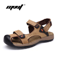 Men Sandals Full Grain Leather Sandals Shoes Handmade Outdoor Summer Slippers Fashion Men Flat Shoes