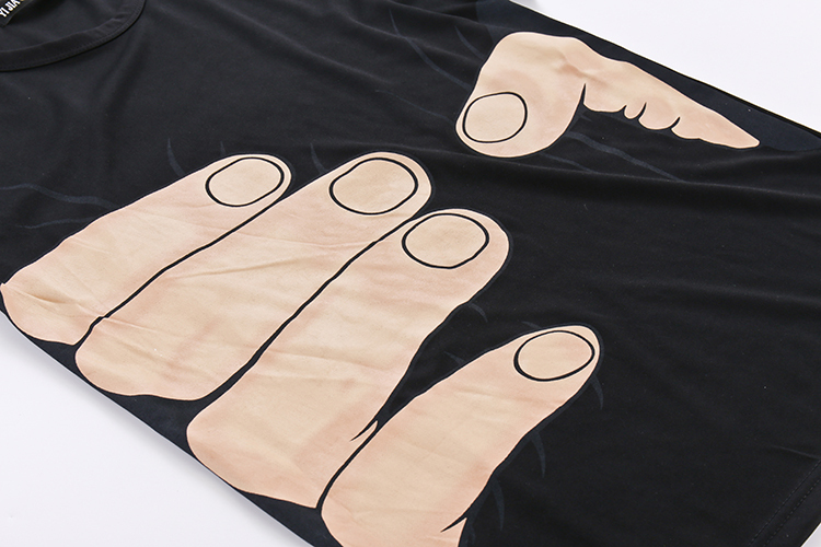 new 3D big Hand Printed T shirt men women clothes 3D visual creative personality T shirt