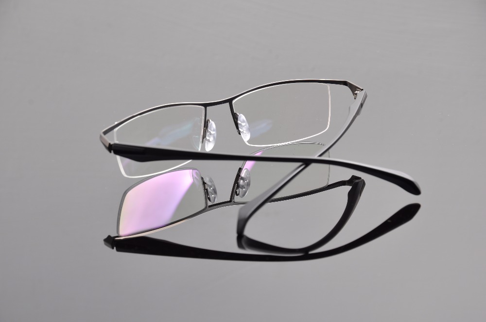 Half Rim Alloy Metal Glasses Frame For Men Eyeglasses Fashion Cool