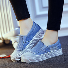 Women shoes Summer Canvas Shoes Denim 2016 Creepers Women Casual Shoes Platform Chaussure Femme Walking Shoes Zapatos Mujer