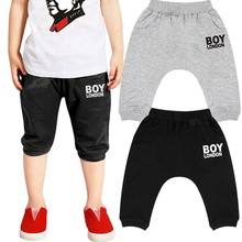 Bigbang Zhi-Long GD Inkigayo boy london Printed Kids Boys Girls Harem Pants 2015 Loose Casual Calf Length Pants For Boys Girls