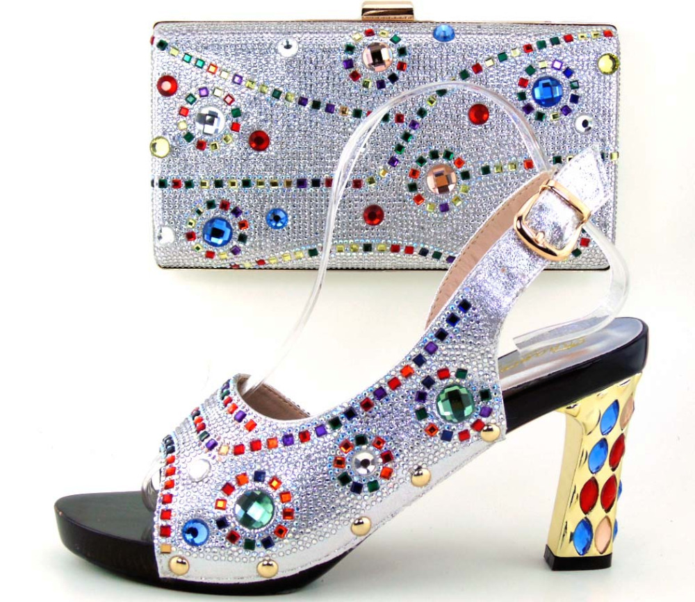 Wedding Cheap Prom Shoes online get cheap prom shoes bags aliexpress com alibaba group fashion silver rhinestones decoration matching and bag for african women sandal italian matching