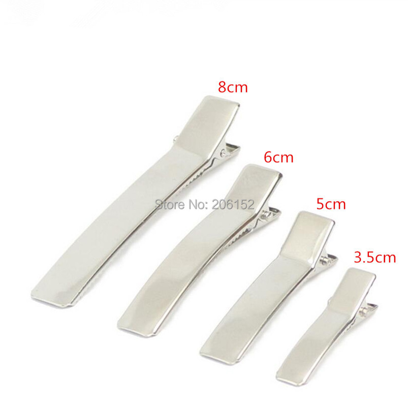 Single,Double Prong Alligator Hair Clips Duck Bill Clips Metal 4 Baby Hair Bows