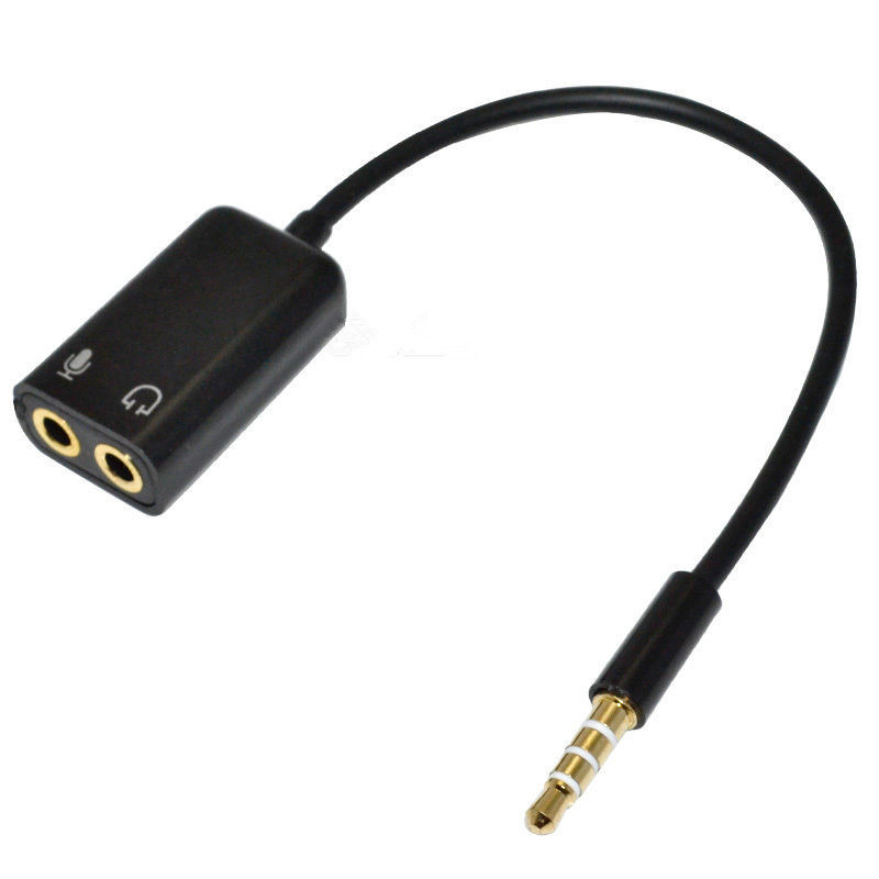 3 5mm Headphone Mic Audio Male to Earphone Headset Microphone Adapter couples turn wiring connector XMHM121