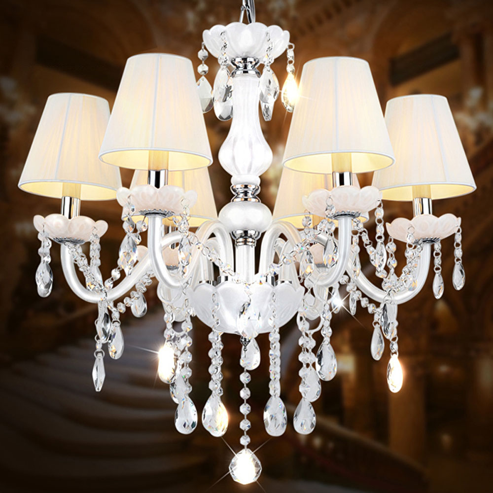 Ottieni online a basso prezzo lampadario di cristallo bianco ... Lampadari classici per camera da letto