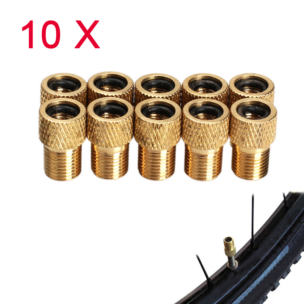 10pcs Presta to Schraeder Valve Bicycle Pump Converter Adapter for Air Inflator