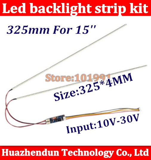 2pcs 325mm 15'' Adjustable brightness led backlight strip kit,Update your 15inch ccfl lcd screen panel monitor to led bakclight