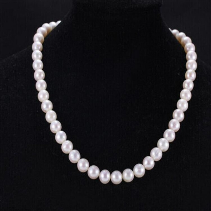 Женская мода марка crystal ожерелье подарок ювелирных изделий 8 ММ большой Подражать жемчужное ожерелье 0002