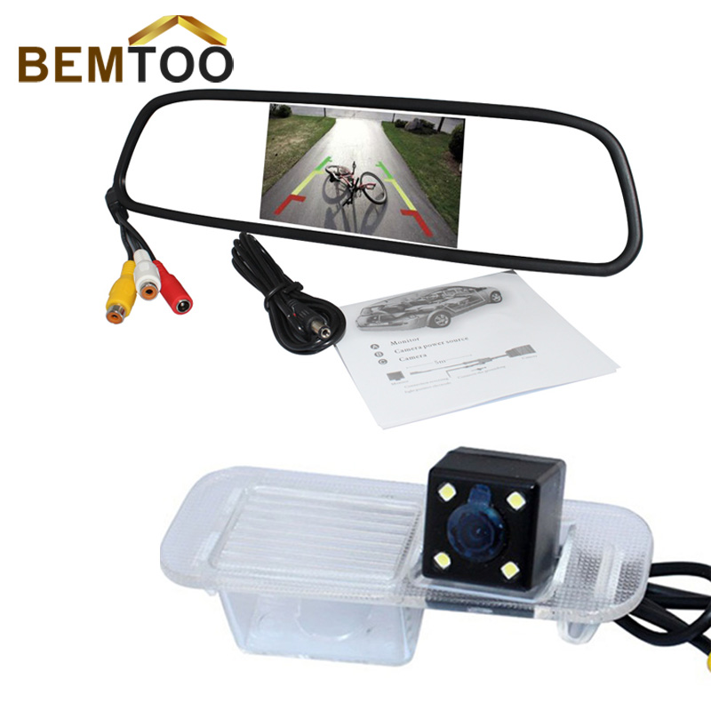 BEMTOO 5 inch HD LED 800*480 Rear View Mirror Monitor with CCD Car rear view camera for K2 Rio Sedan waterproof night version BEMTOO 5 inch HD LED 800*480 Rear View Mirror Monitor with CCD Car rear view camera for K2 Rio Sedan waterproof night version
