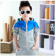 2014 new arrive baby boys clothes set hoodied clothes suit 3 colors boys sports suit Retail