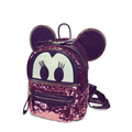 Trendy Fashion Paillette Travel Bag Women Occident Style Designer Sequins Backpack Large Capacity Cute Cartoon Mickey