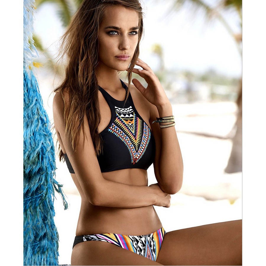 Fashion Sexy bikini!2016 New Design Push Up Women High Neck Bikini Geometry Bath Suit ,Slim Bottom Swimwear SJ16030E0 Fashion Sexy bikini!2016 New Design Push Up Women High Neck Bikini Geometry Bath Suit ,Slim Bottom Swimwear SJ16030E0