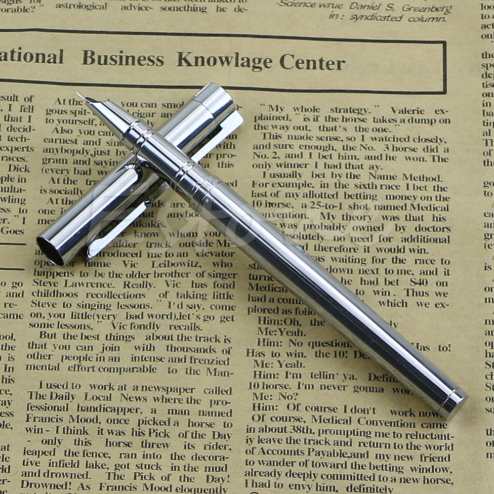 Hot New Jinhao 126 Executive Complete Silver Fine Hooded Nib Fountain Pen