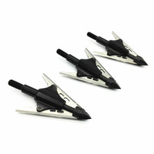 3PCS compound bow hunting arrow broadhead rotary arrow tip expandable blades 2 sharpest broadheads RJ021