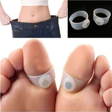 Magic Silicone Magnetic Foot Toe Ring sticker Keep Health Slimming Lose reduce Weight new technology