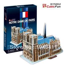 Notre Dame De Paris CubicFun 3D educativo De papel y EPS modelo Papercraft adorno casero para el regalo navidad