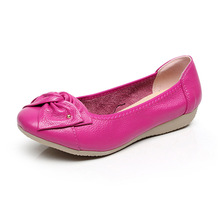 2016 Plus Size(34-43), Women Genuine Lather Flats, Women Shoes, Soft Ballet Flats, Fashion Summer single Shoe,shoes woman