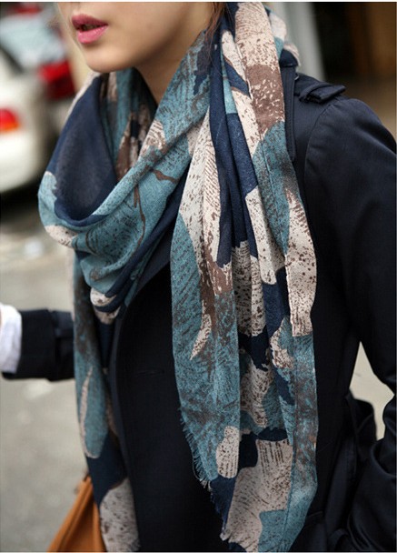 1PC 100 180cm New Fashion Winter Hot sale big Flower Peddles Printed Woman Cotton scarf WJ
