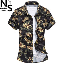 TOP NS Size Big Luxury Stylish Short Sleeve Mens Dress Shirts New Flower Casual Men Shirt Spring Summer Men’s Top Hawaiian Shirt