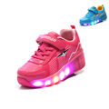 2016 Girls Boy Jazzy LED Light Heelys Junior Child WHeelys Children Roller Skate Shoes Kids Sneakers