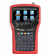 New arrival Satlink WS-6966 Satellite Finder Meter MPEG4 DVB-S2 Meter Satlink 6966 HD HDMI Satellite Singnal Finder freeshipping