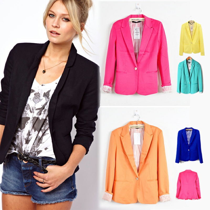 Free-Shipping-2013-Women-s-Fashion-Basic-Jacket-Tunic-Foldable-sleeve-Coat-Candy-Colors-Cardigan-One